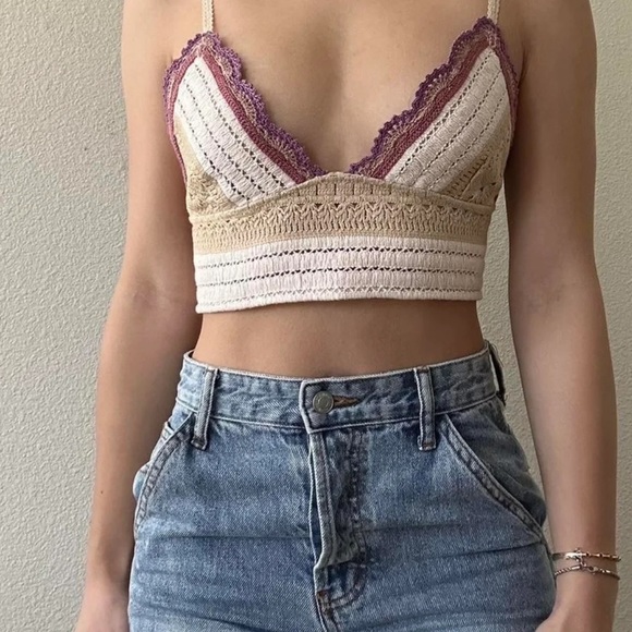 Free People Intimately Another Weekend Longline Bralette Soft Pink Combo… - Picture 6 of 7